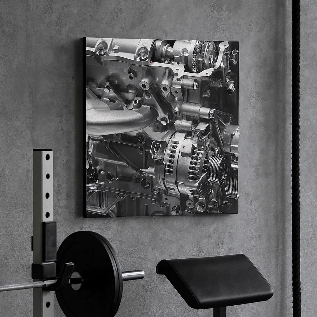 Canvastavla - Bild på duk - Stål, vacker, stark - 70x70 cm