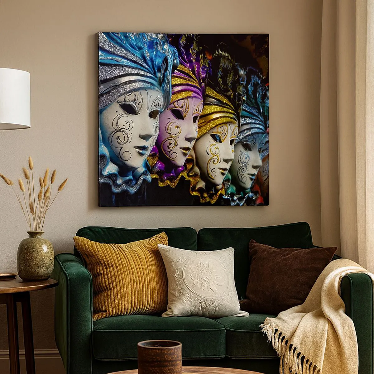 Schilderen op canvas - Mysterie in goud en zilver - 30x30 cm