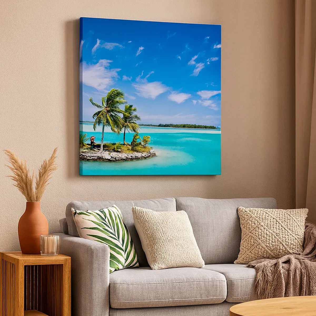 Bild auf Leinwand - Leinwandbild - Ein Paradies auf Erden - 30x30 cm