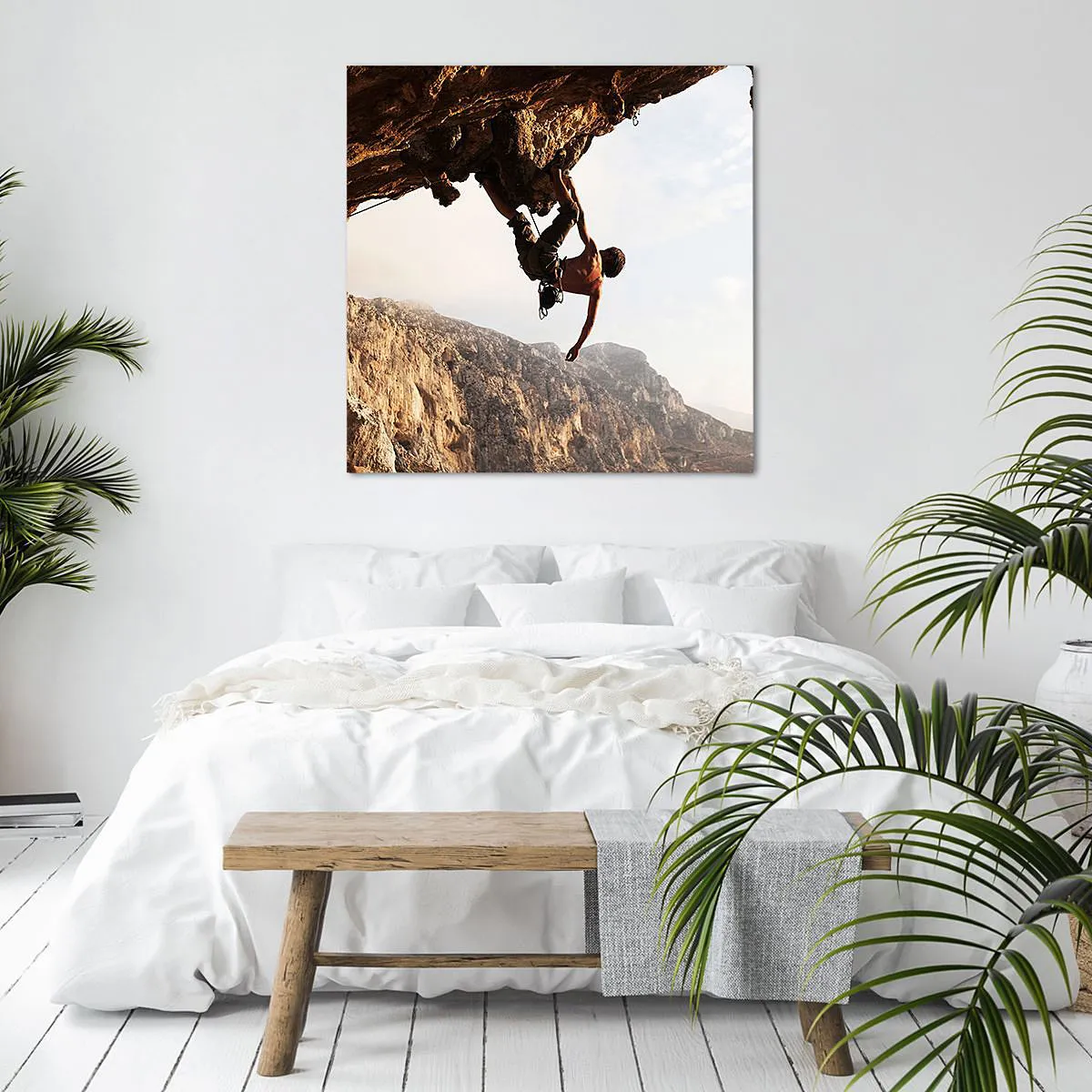 Tablou pe pânză - Lumea s-a micșorat într-un pumn pe un afloriment de bolovani - 60x60 cm