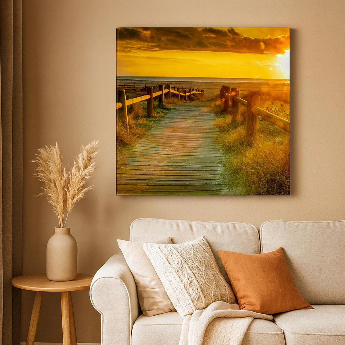 Cuadro sobre lienzo - Impresión de Imagen - Bañado en oro viejo - 30x30 cm