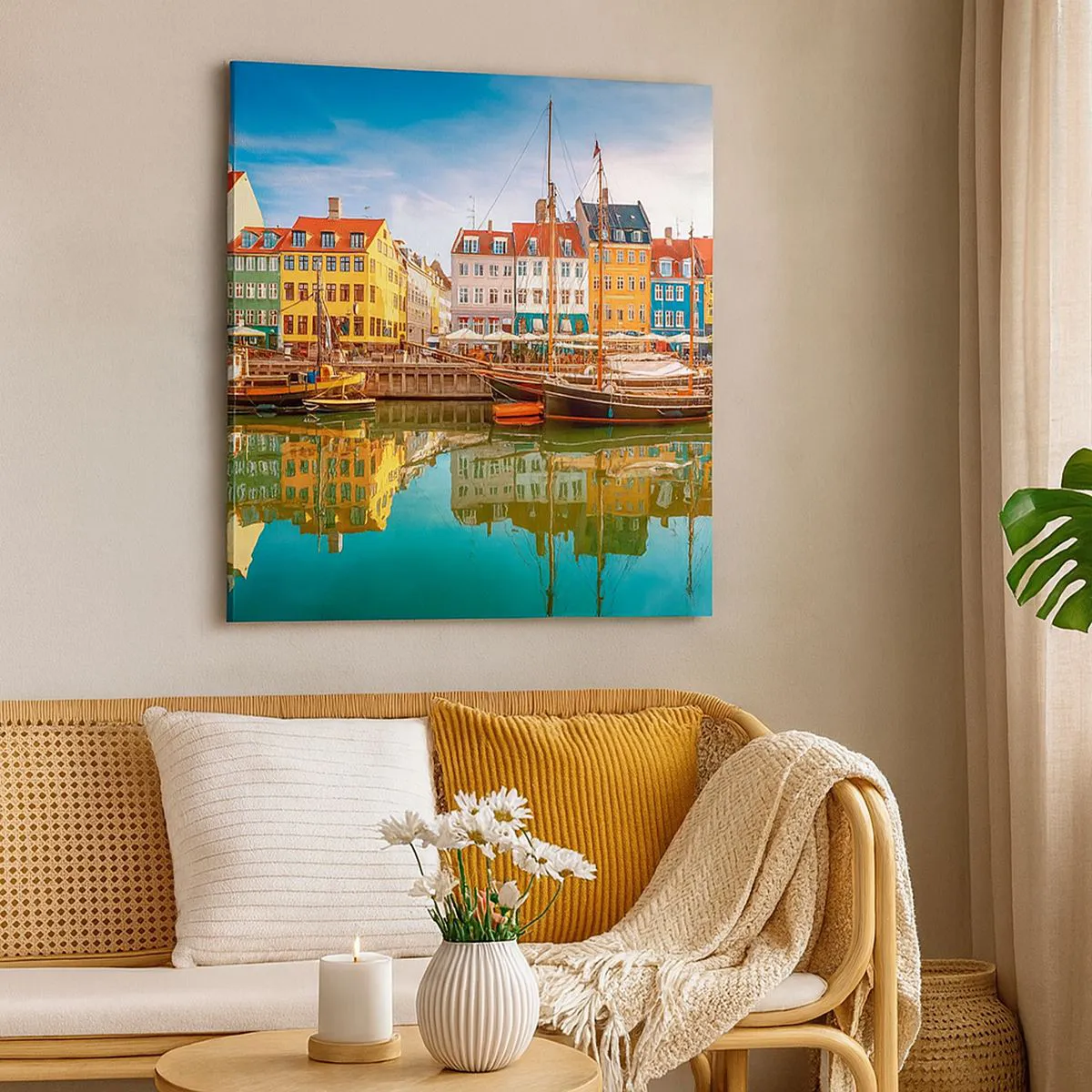 Tablou pe pânză - Spre o apă netedă ca o oglindă - 30x30 cm