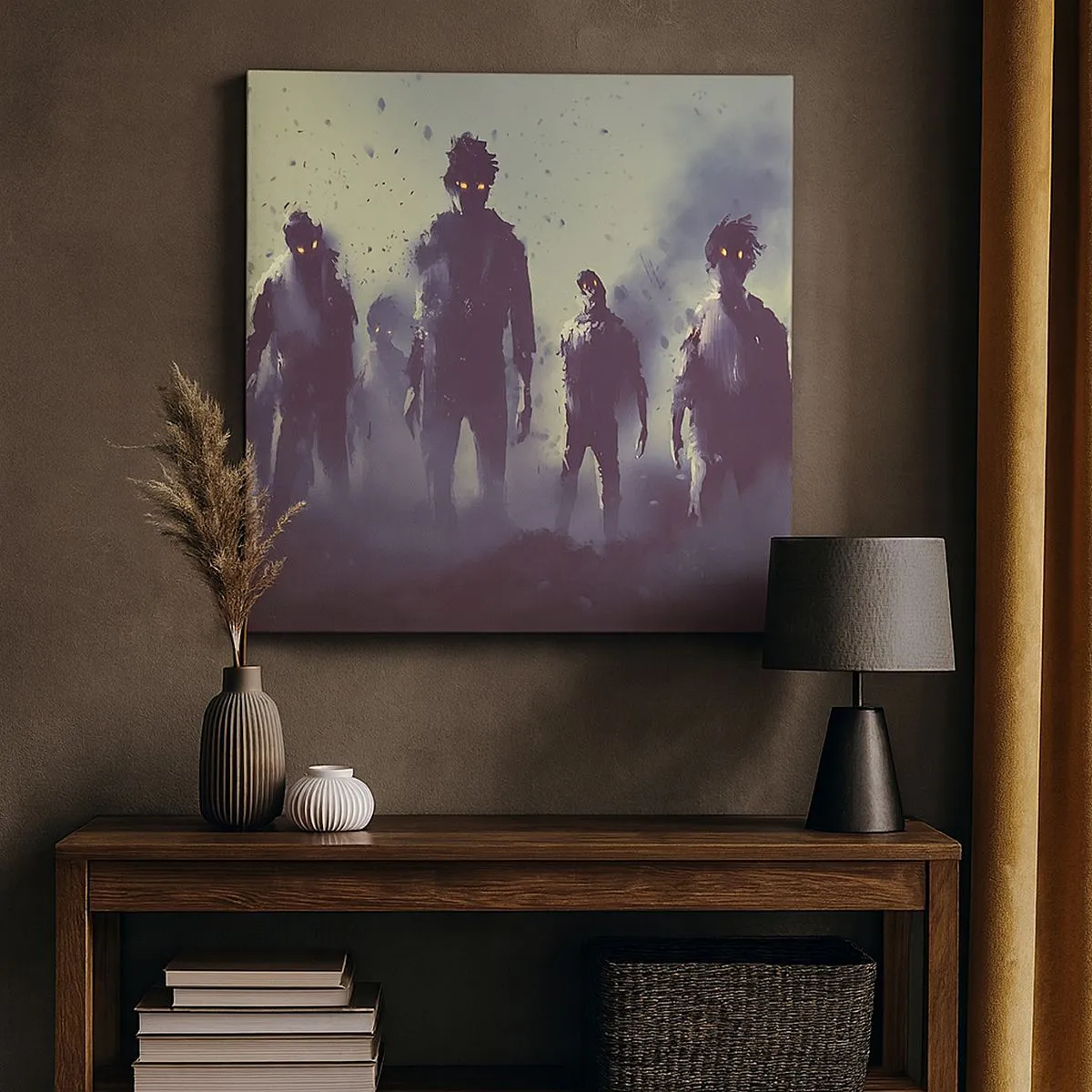 Canvastavla - Bild på duk - Akta! De kommer - 30x30 cm