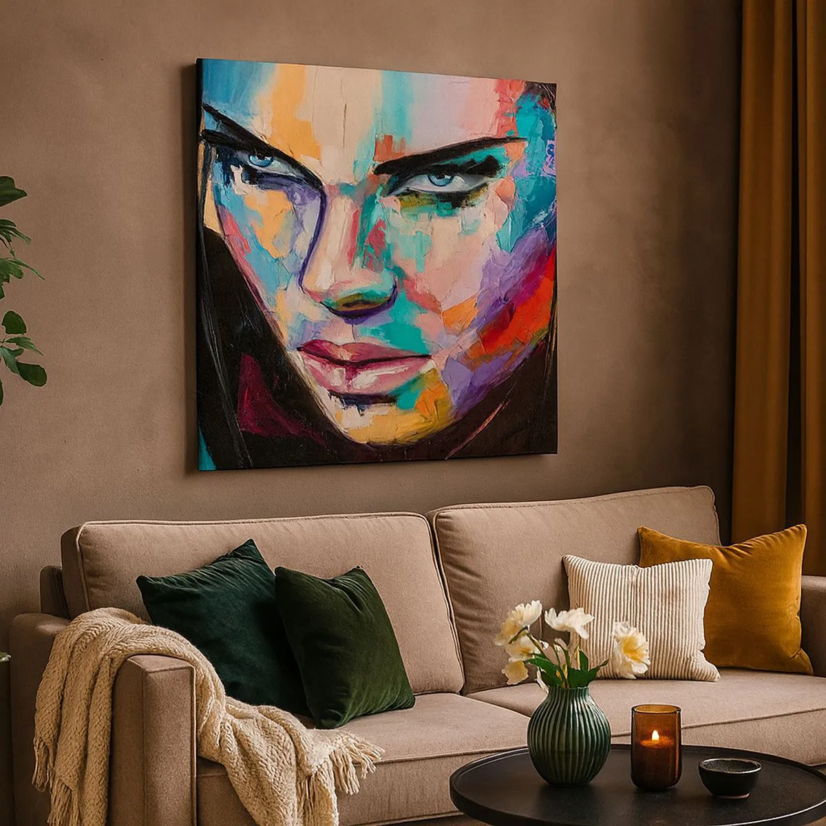 Bild auf Leinwand - Leinwandbild - Wild im Herzen - 70x70 cm