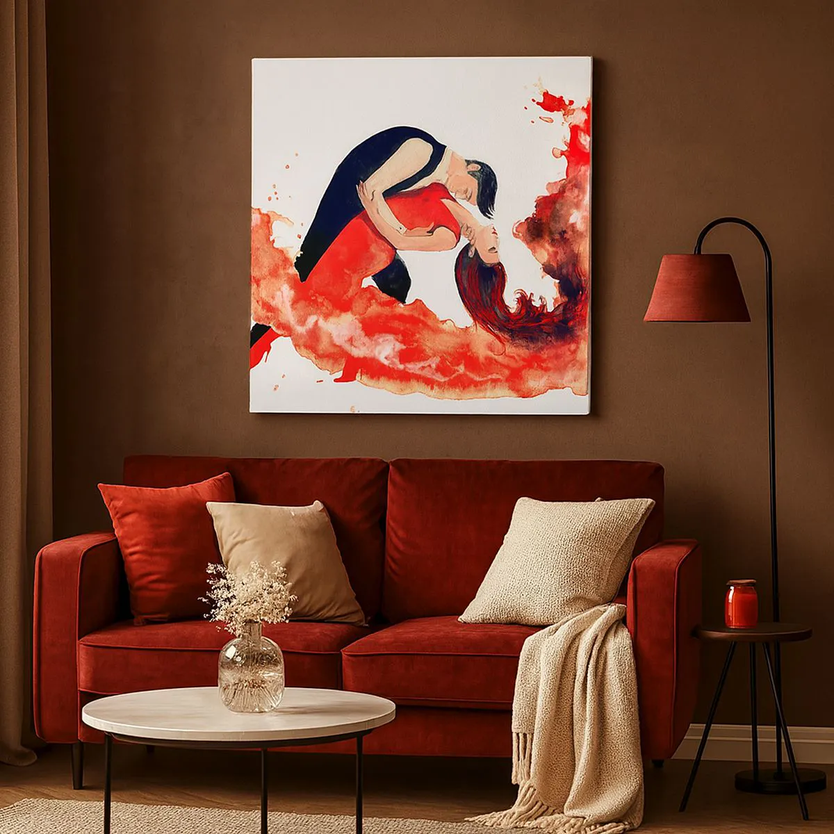 Obraz na płótnie - Tango - zmysłowa fala - 40x40 cm