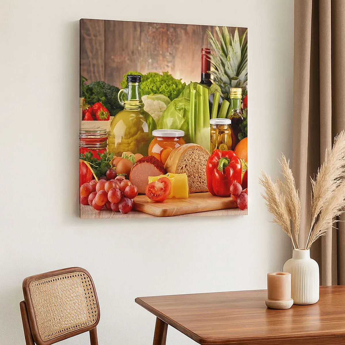 Cuadro sobre lienzo - Impresión de Imagen - La mesa está lista - 60x60 cm