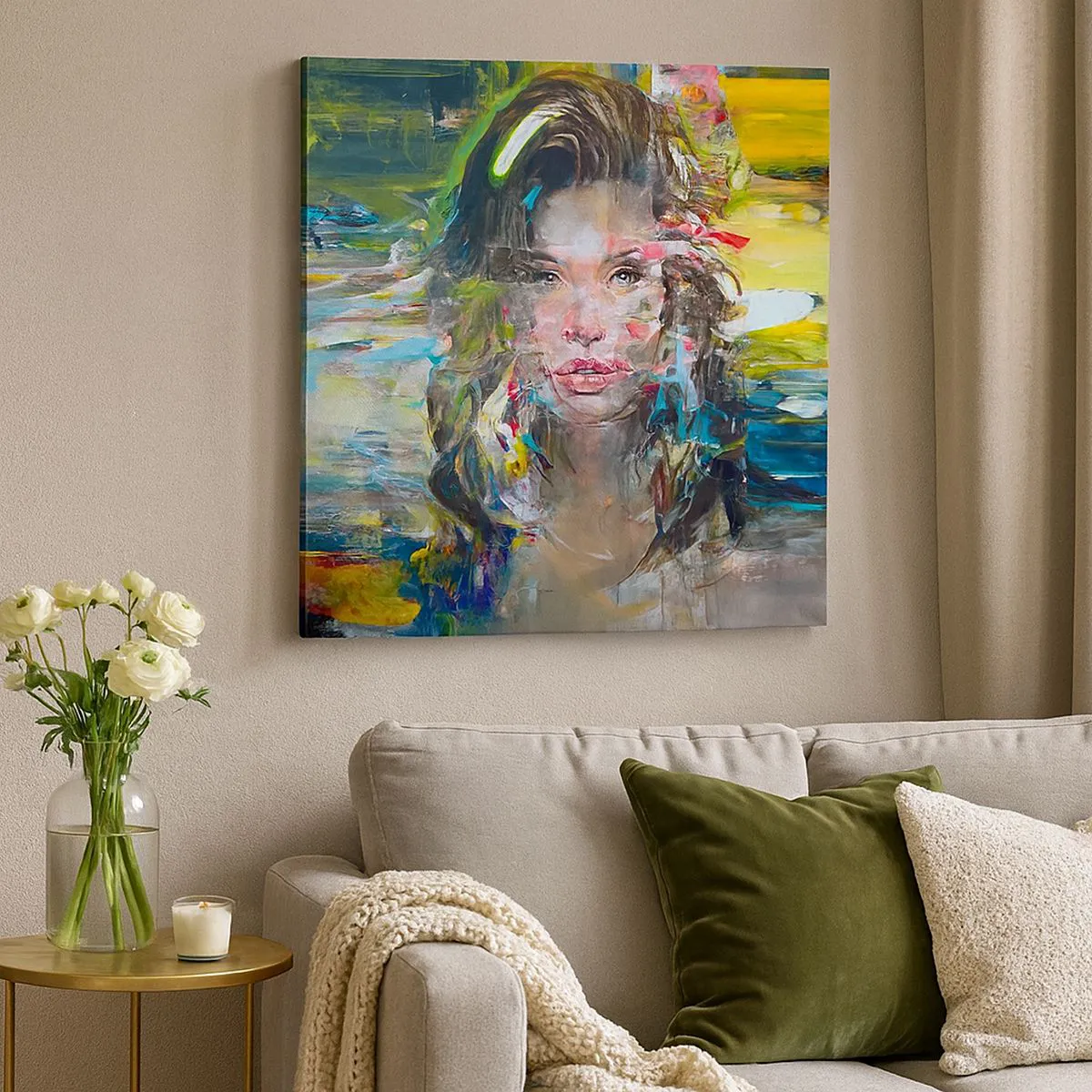 Obraz na plátne - Za závojom vzduchu - 70x70 cm