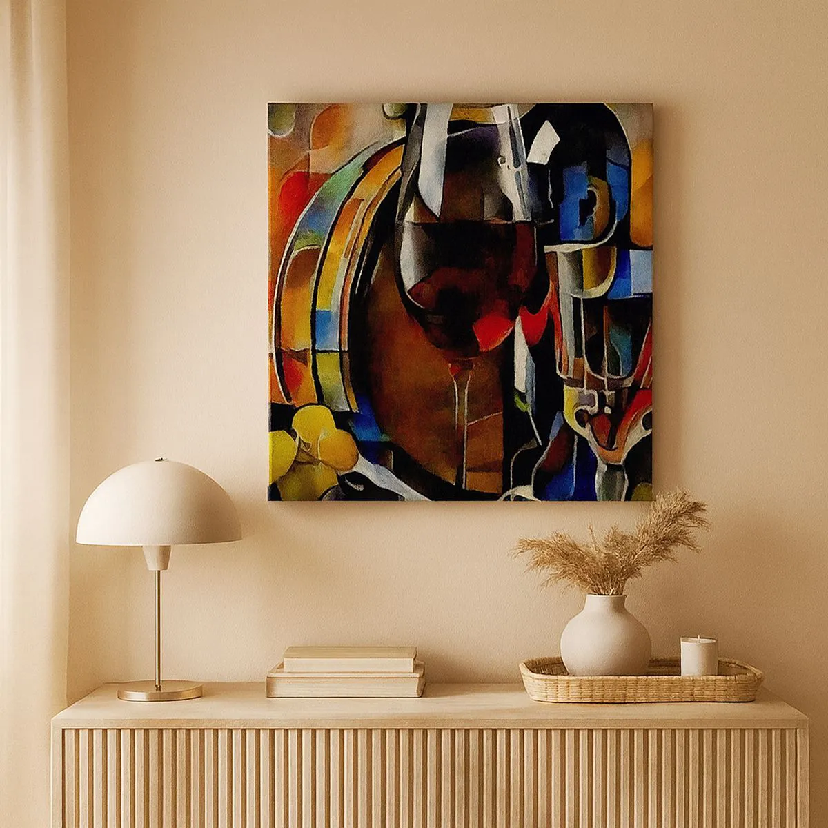 Schilderen op canvas - En de wereld krijgt kleuren - 30x30 cm