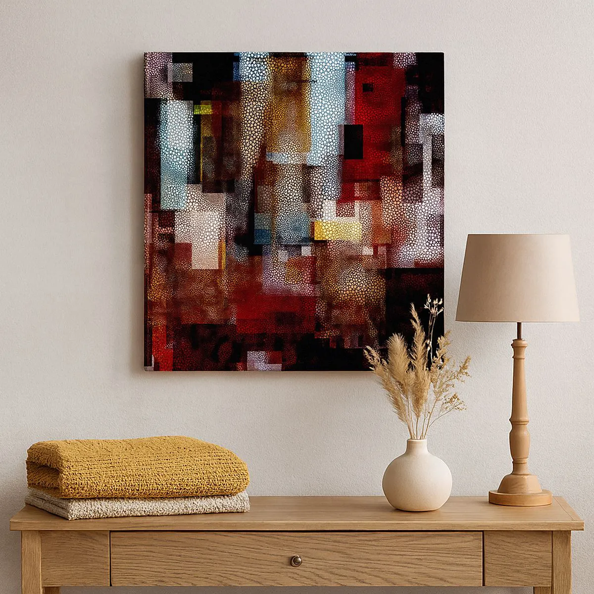 Bild auf Leinwand - Leinwandbild - Verwirrung mit Verwirrung - 40x40 cm