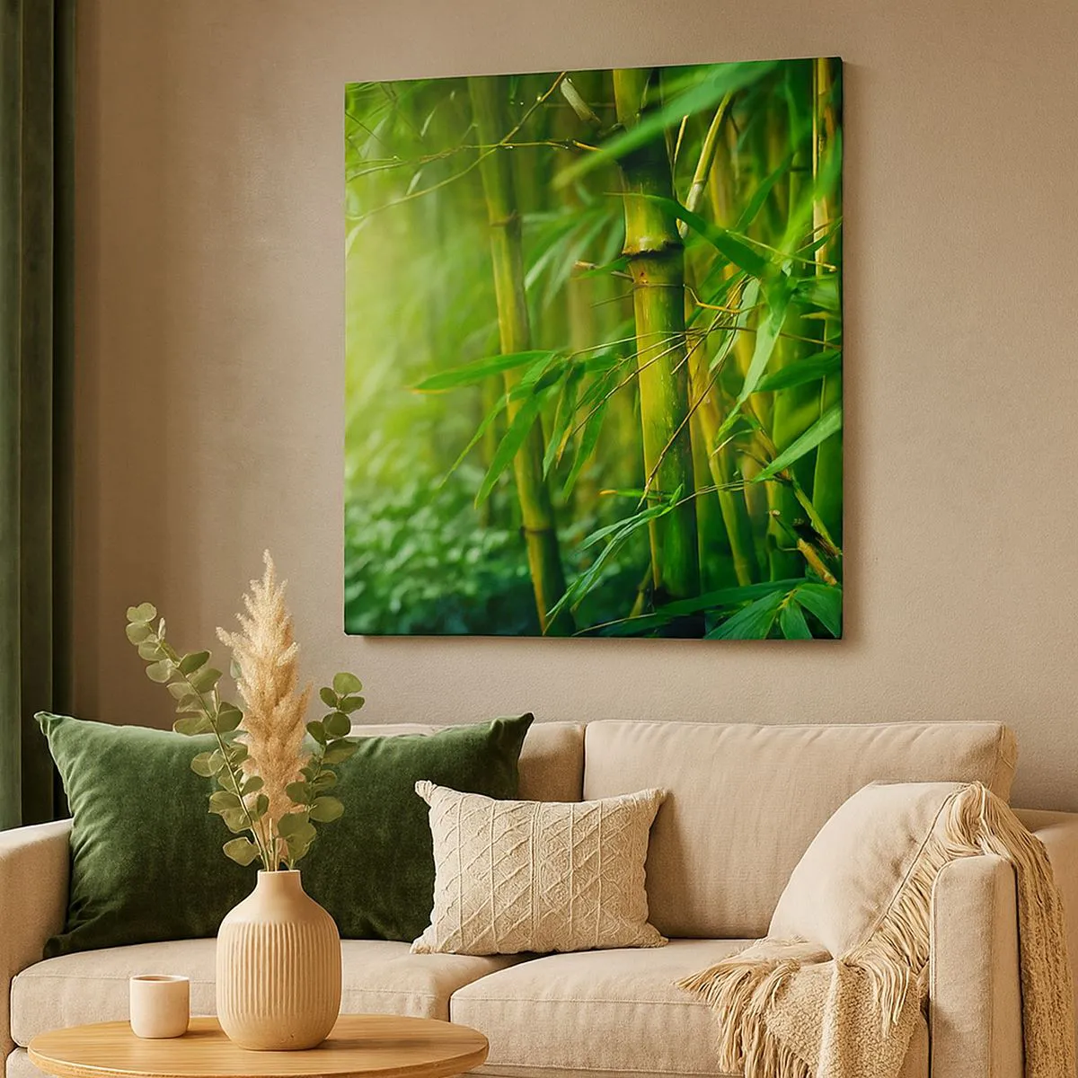 Lærredstryk - Billede på lærred - Lær selve det grønne at kende - 40x40 cm