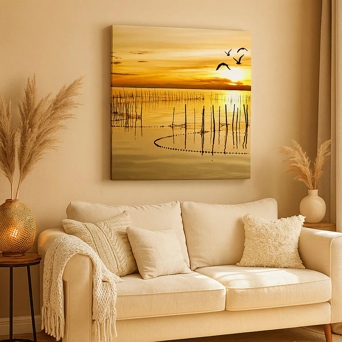 Bild auf Leinwand - Leinwandbild - In der Fischerei - 30x30 cm