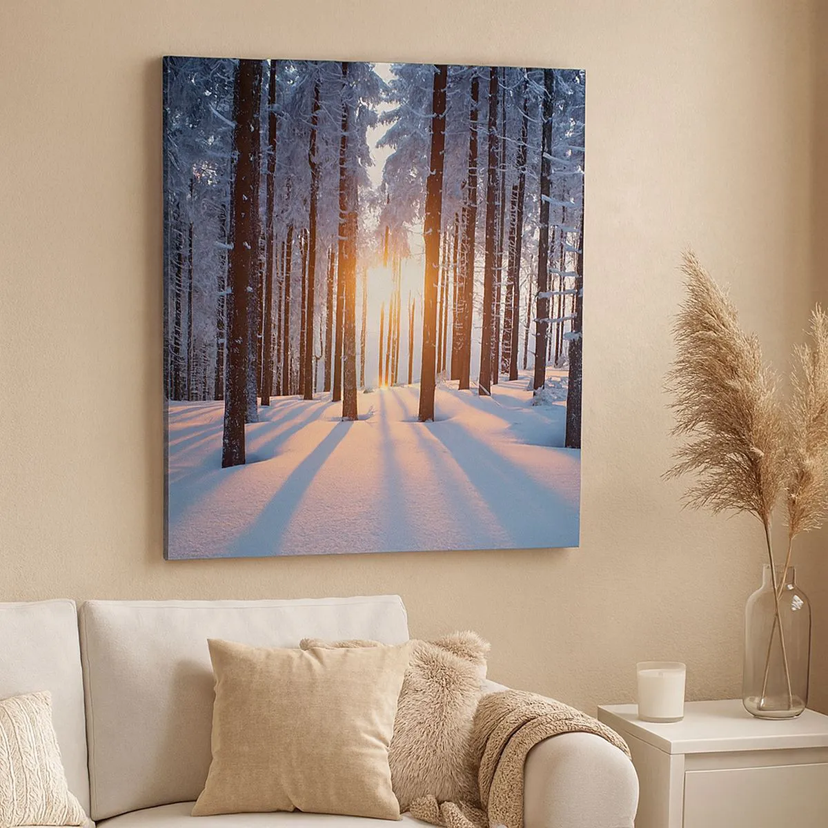 Lærredstryk - Billede på lærred - Klart i sort og hvidt - 30x30 cm