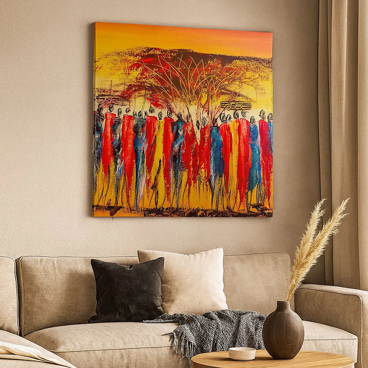 Bild auf Leinwand - Leinwandbild - Dort, dort, dort gehen sie - 40x40 cm