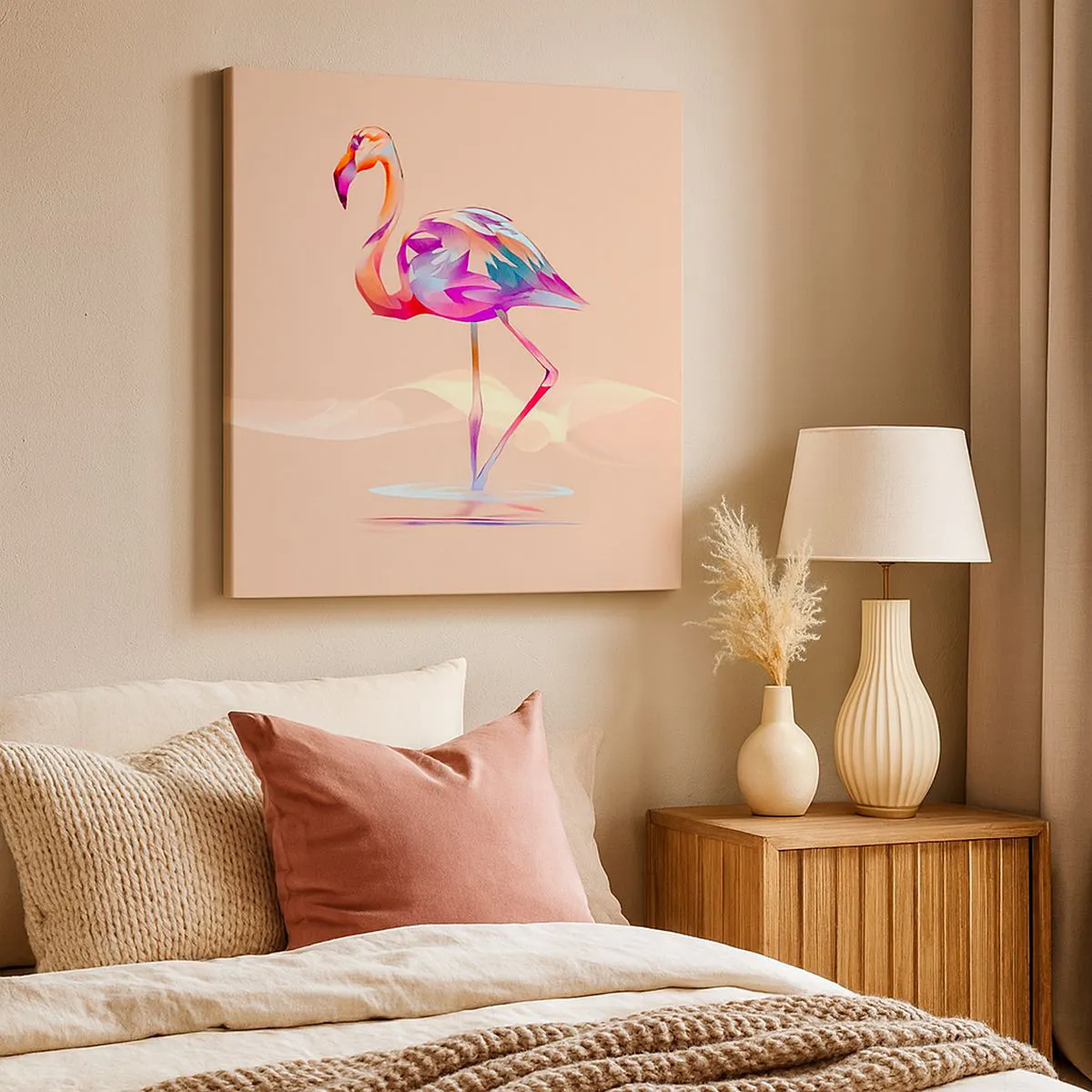 Bild auf Leinwand - Leinwandbild - Der Vogel der guten Gefühle - 30x30 cm