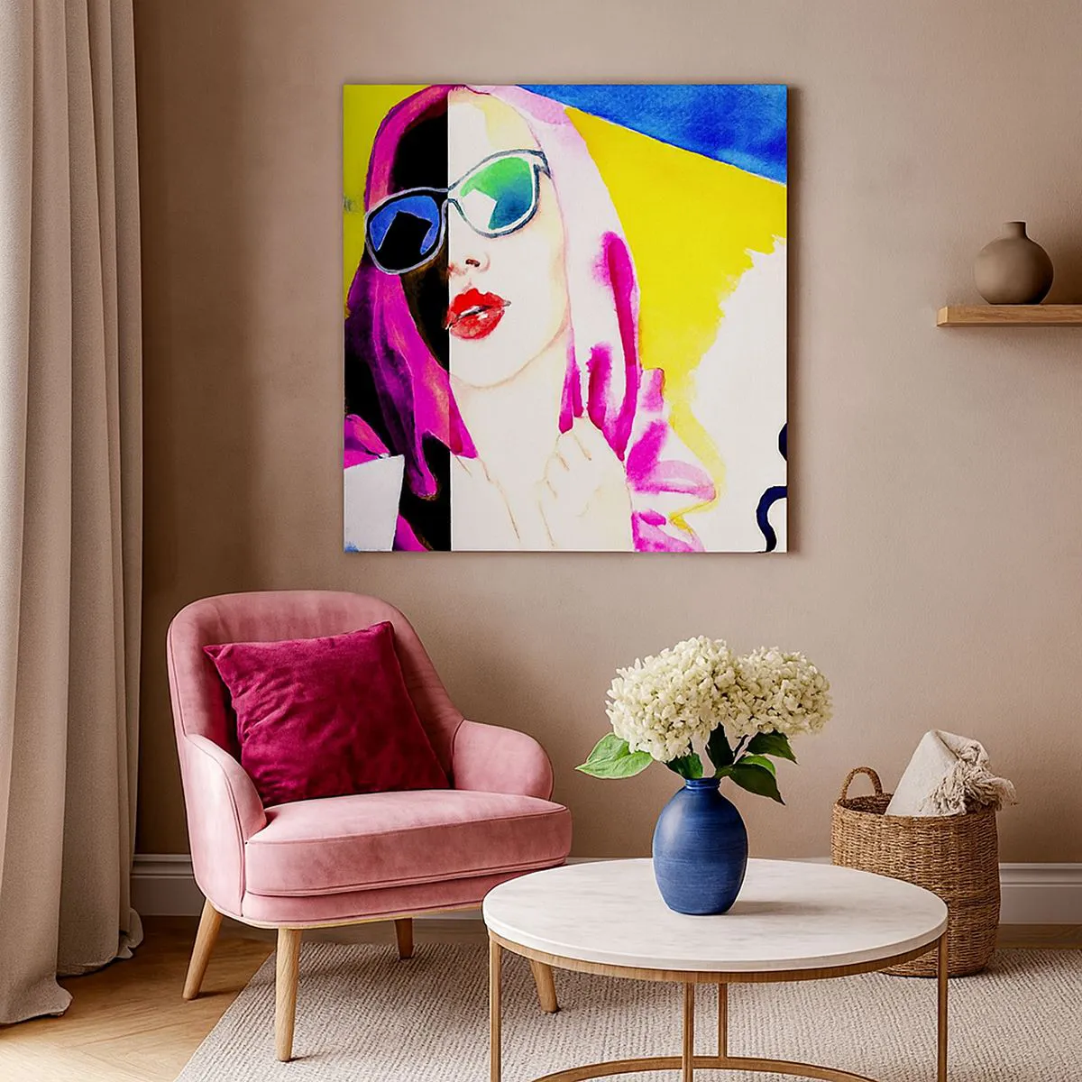 Lærredstryk - Billede på lærred - Jeg er ikke hvid, og jeg er ikke sort - 50x50 cm