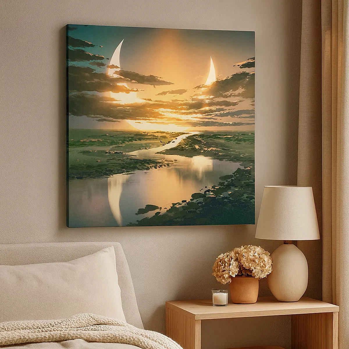 Quadro em tela - Algures numa galáxia muito, muito distante - 50x50 cm