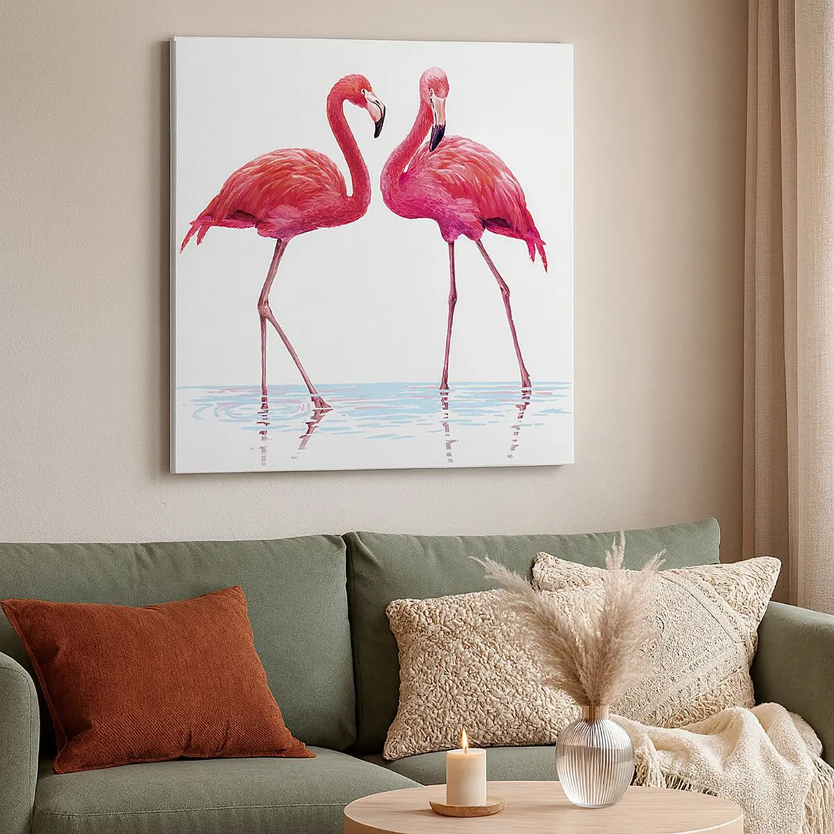 Impression sur toile - Image sur toile - Rendez-vous rose - 30x30 cm