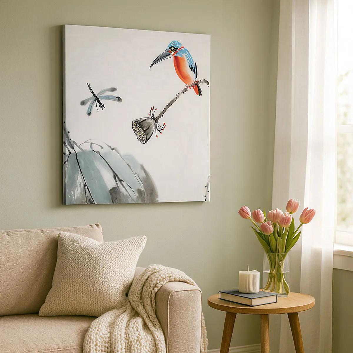 Quadro em tela - A vida do prado - 70x70 cm