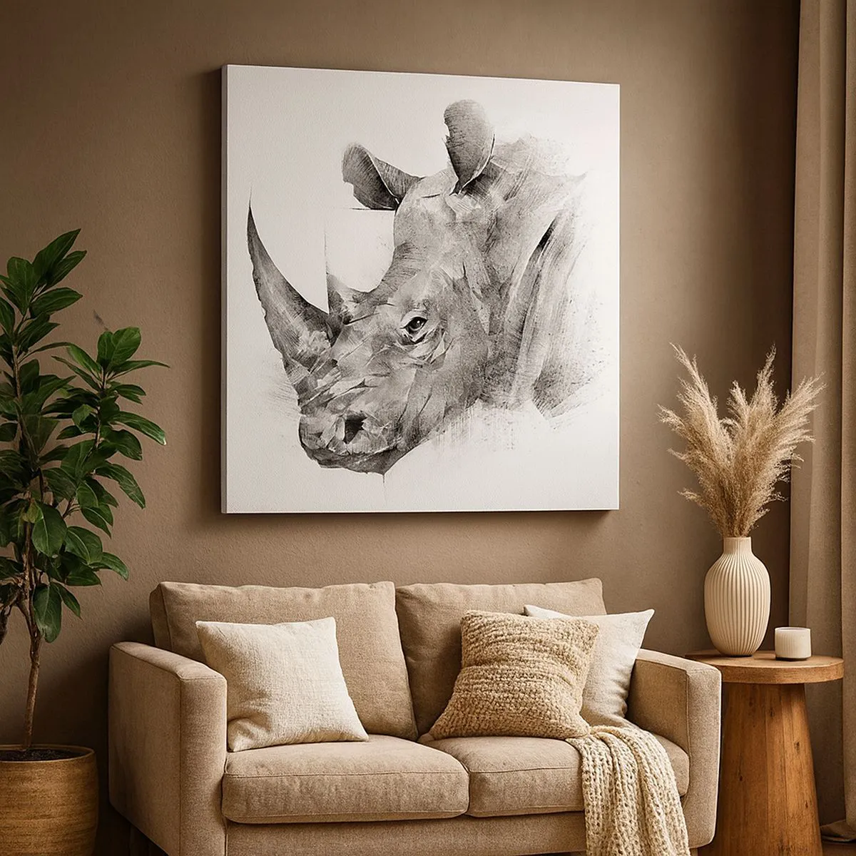 Schilderen op canvas - Afrikaans portret - 30x30 cm