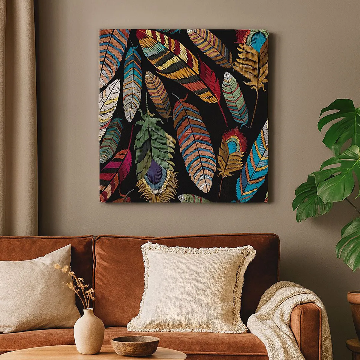 Impression sur toile - Image sur toile - Le carnaval des oiseaux - 70x70 cm