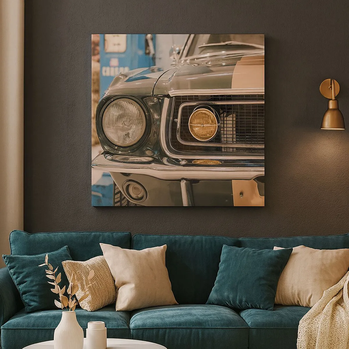 Bild auf Leinwand - Leinwandbild - Treffen mit einer Legende - 40x40 cm