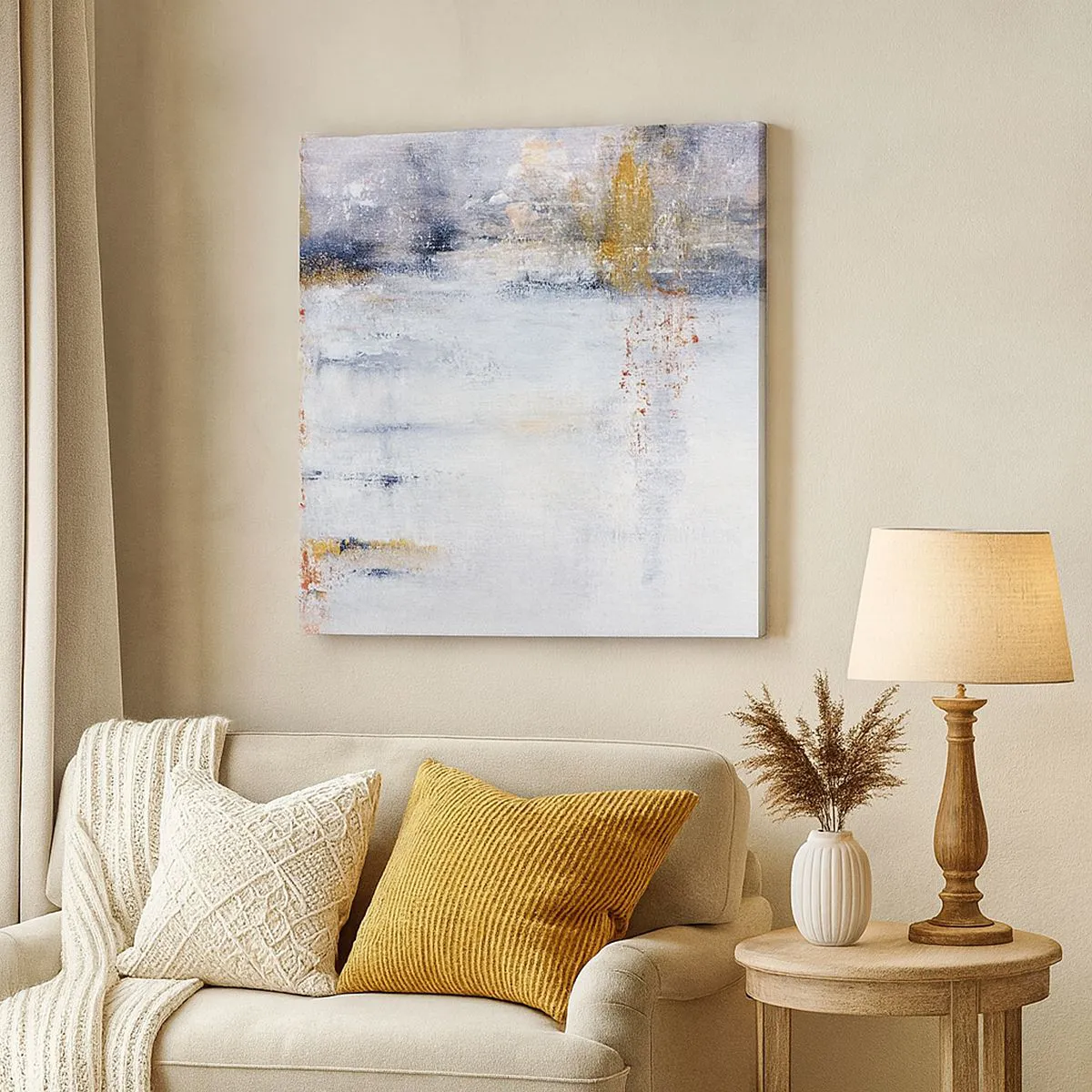 Tablou pe pânză - În spatele cortinei de aer - 30x30 cm