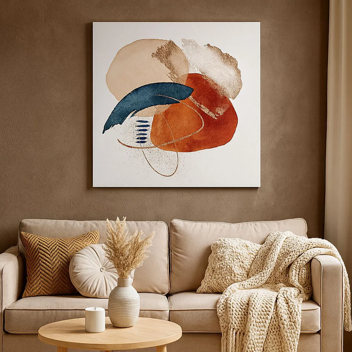 Obraz na plátně - Oválná kompozice - 70x70 cm
