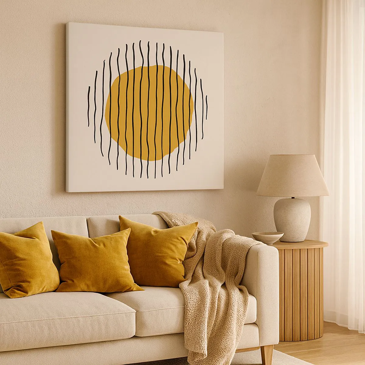 Quadro em tela - Abstração a tremer com o calor - 30x30 cm