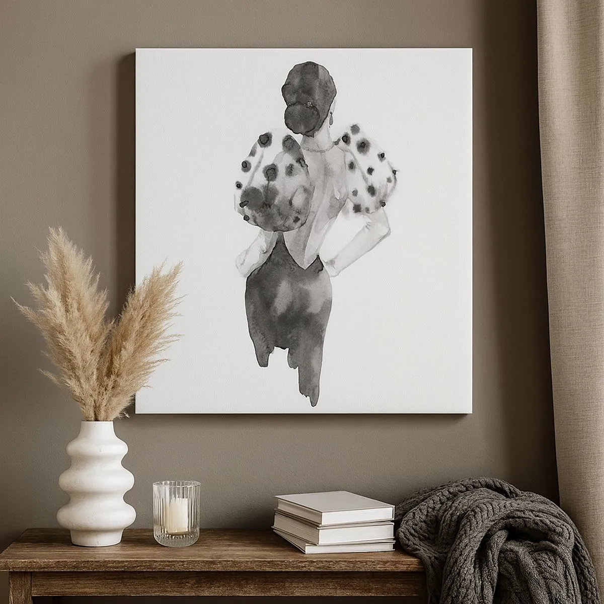 Impression sur toile - Image sur toile - Elle est passée juste à côté - 30x30 cm