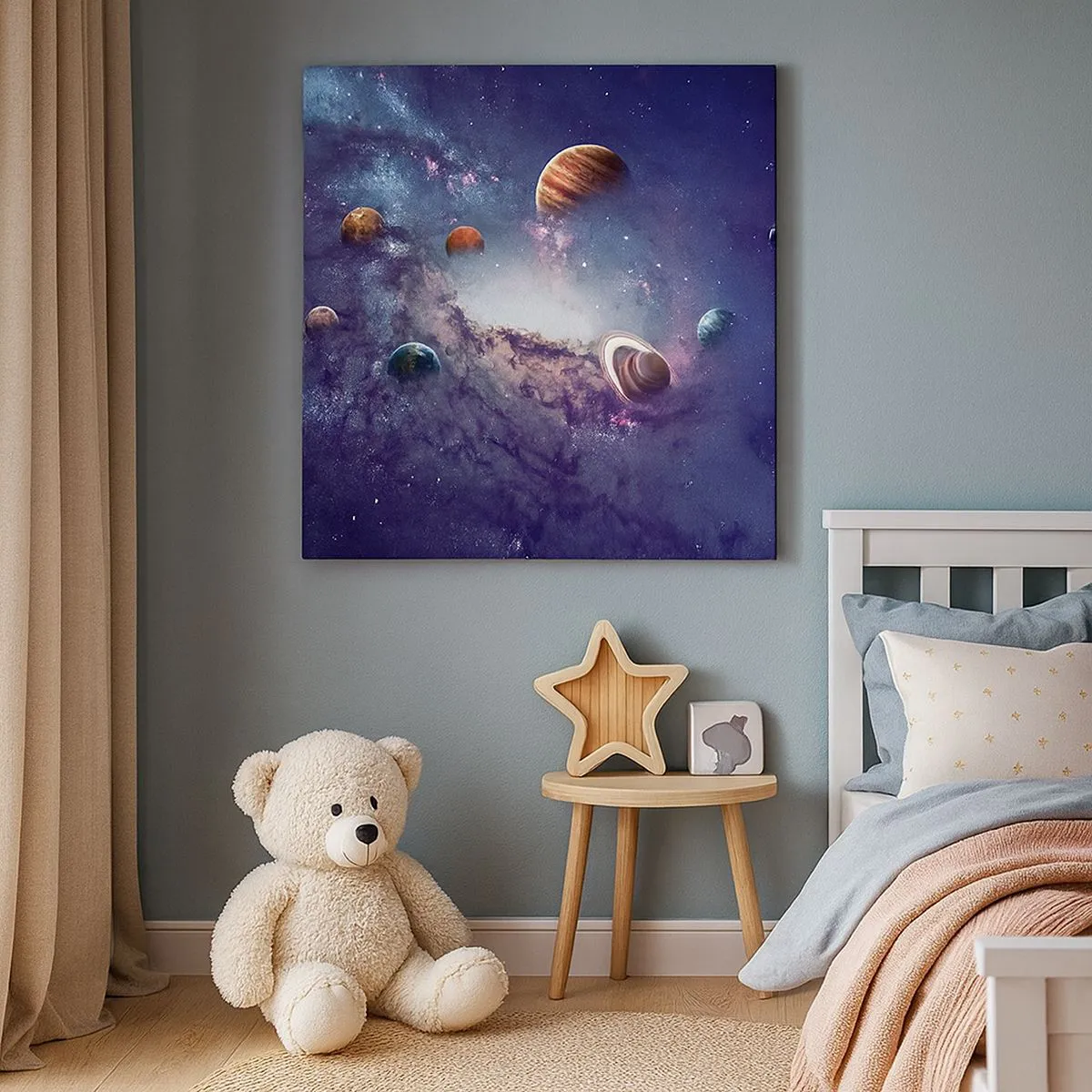 Quadro em tela - Sistema da dança solar - 60x60 cm