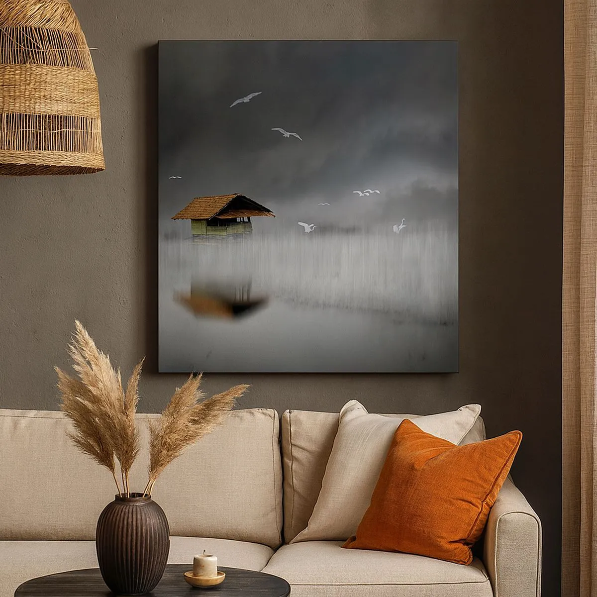 Tablou pe pânză - Adăpost de ploaie - 60x60 cm