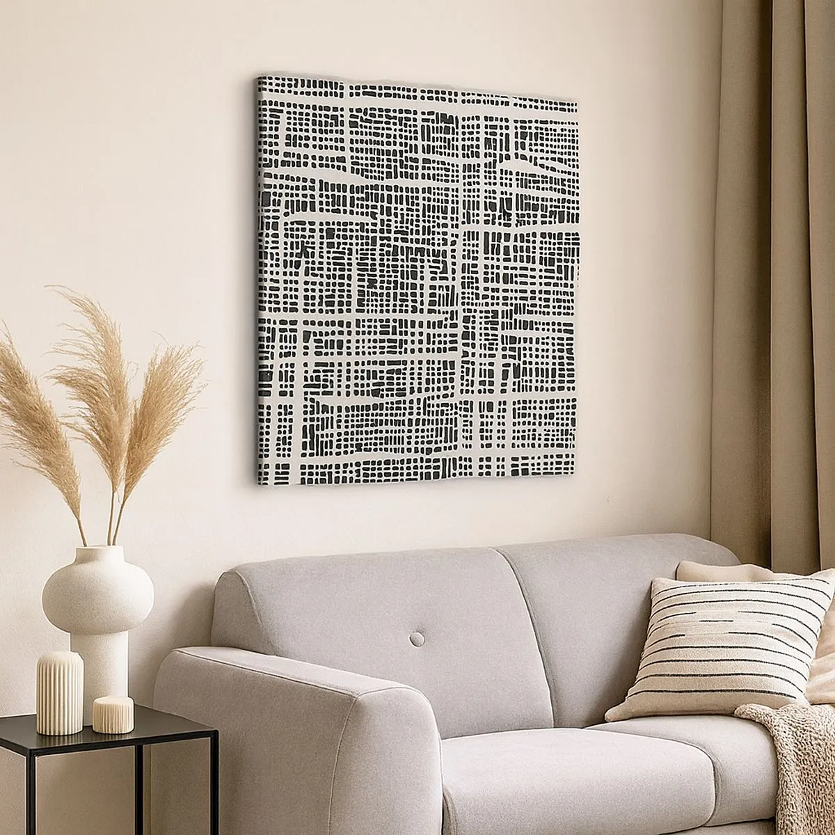 Schilderen op canvas - Geweven compositie - 40x40 cm