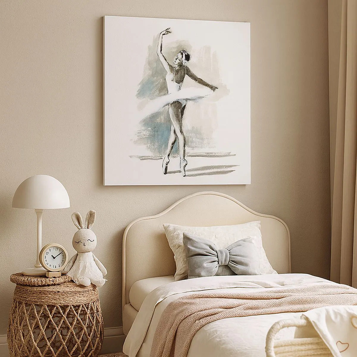 Lærredstryk - Billede på lærred - Fortryllet til en svane - 70x70 cm