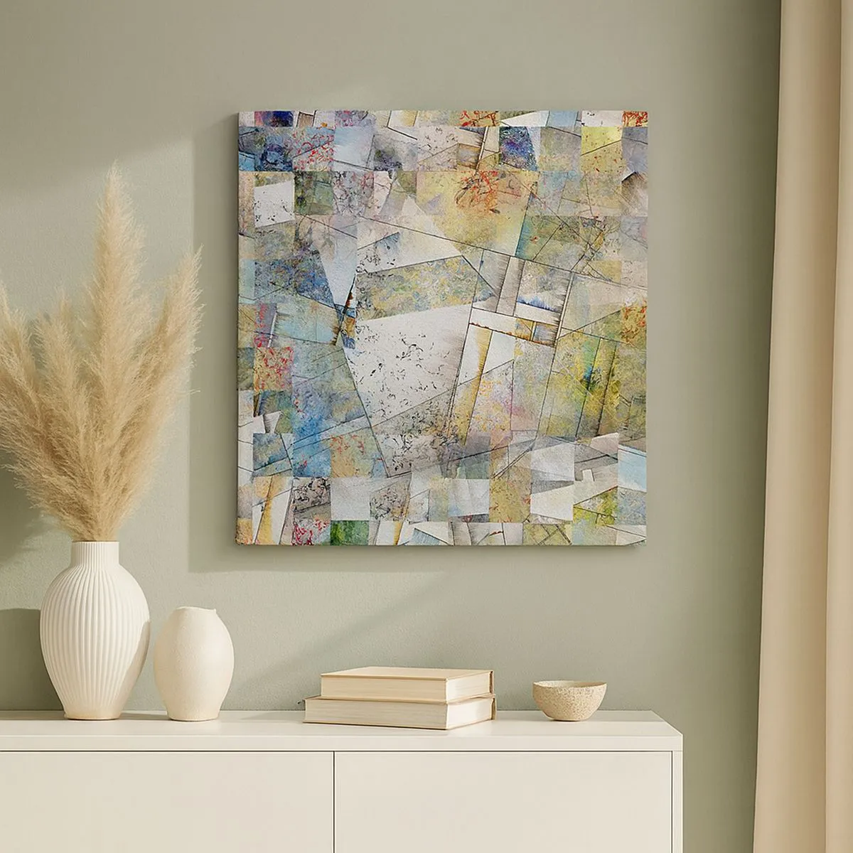 Cuadro sobre lienzo - Impresión de Imagen - Remodelación geométrica - 40x40 cm