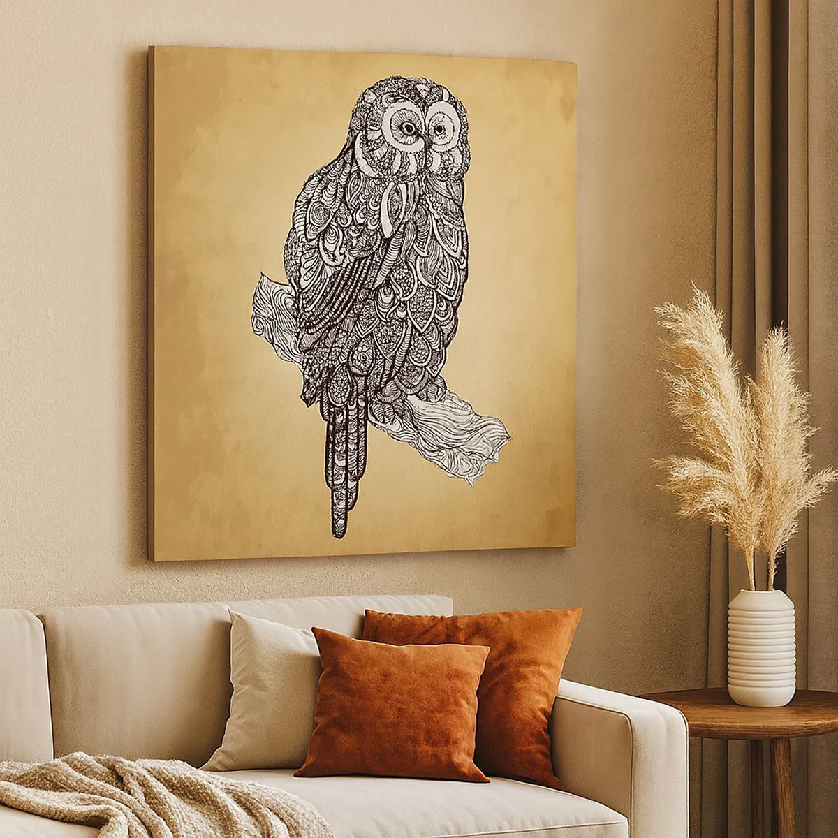 Quadro em tela - Ornamentos intrincados de sabedoria - 30x30 cm