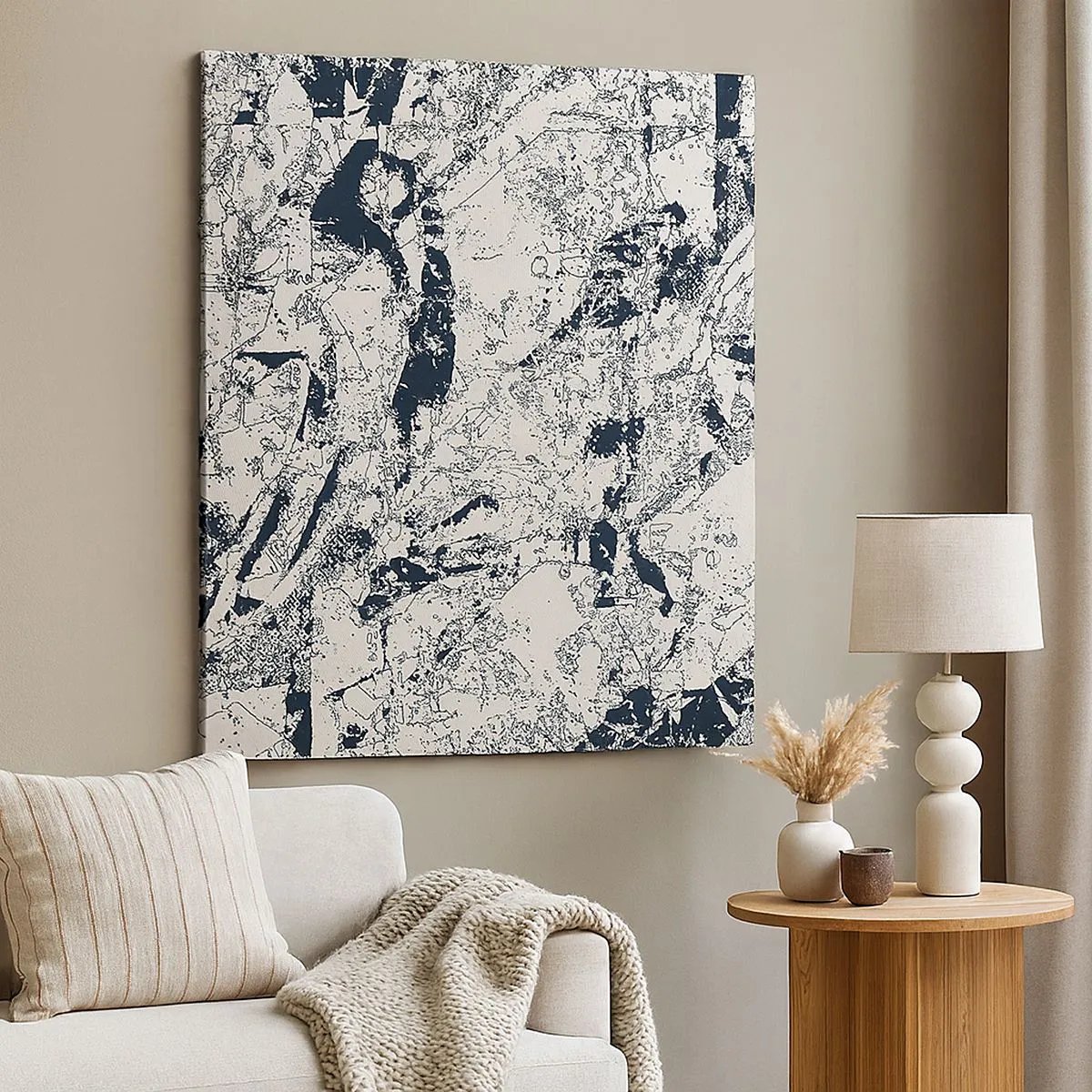 Obraz na płótnie - Przenikanie przeciwieństw - 70x70 cm