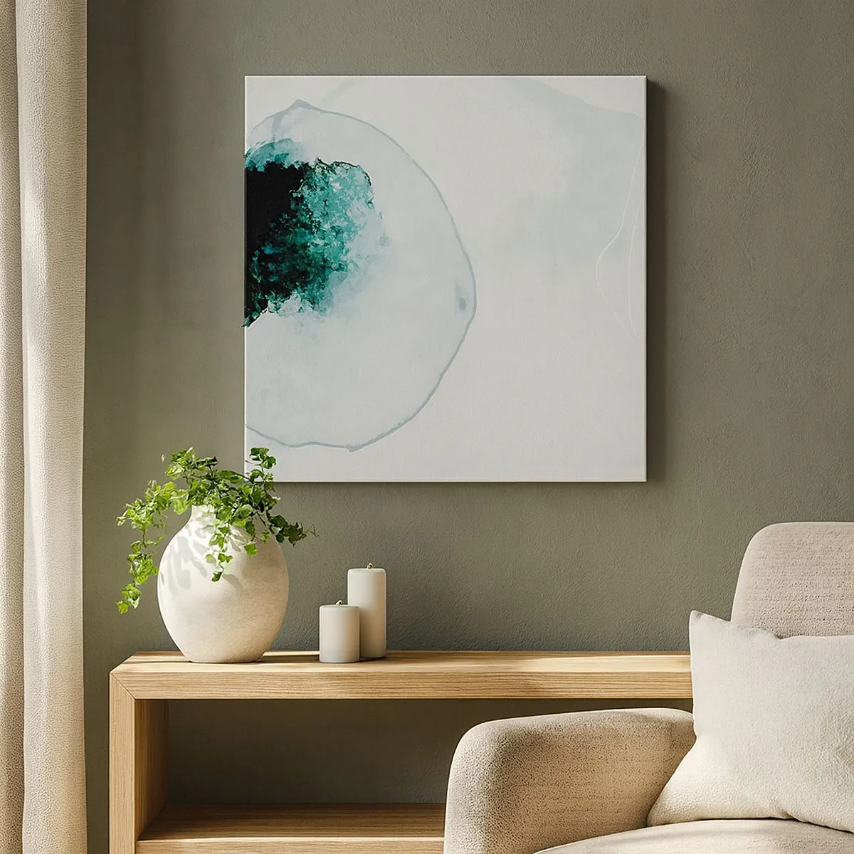 Schilderen op canvas - In een druppel water - 30x30 cm