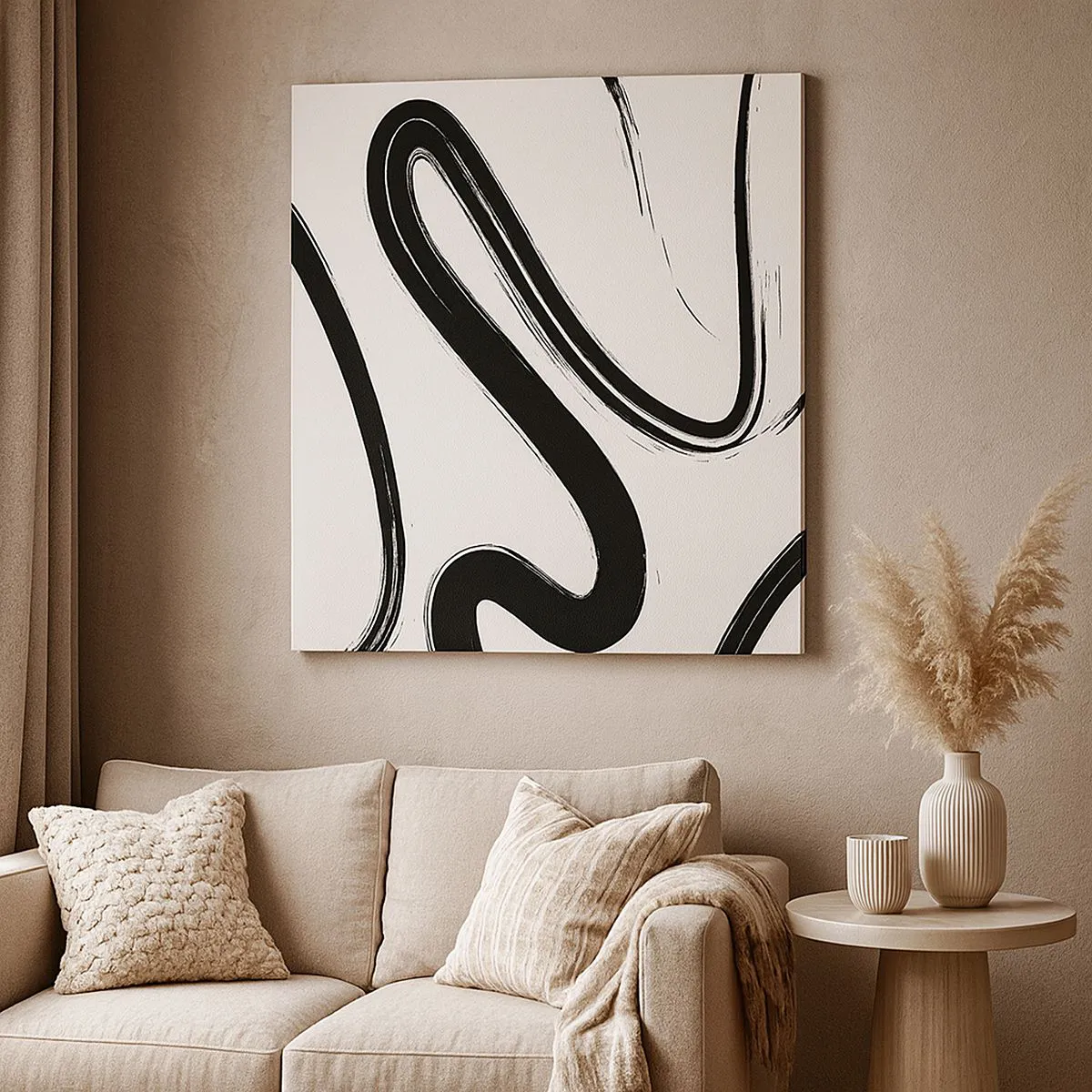 Obraz na plátně - Černobílý rozmar - 60x60 cm