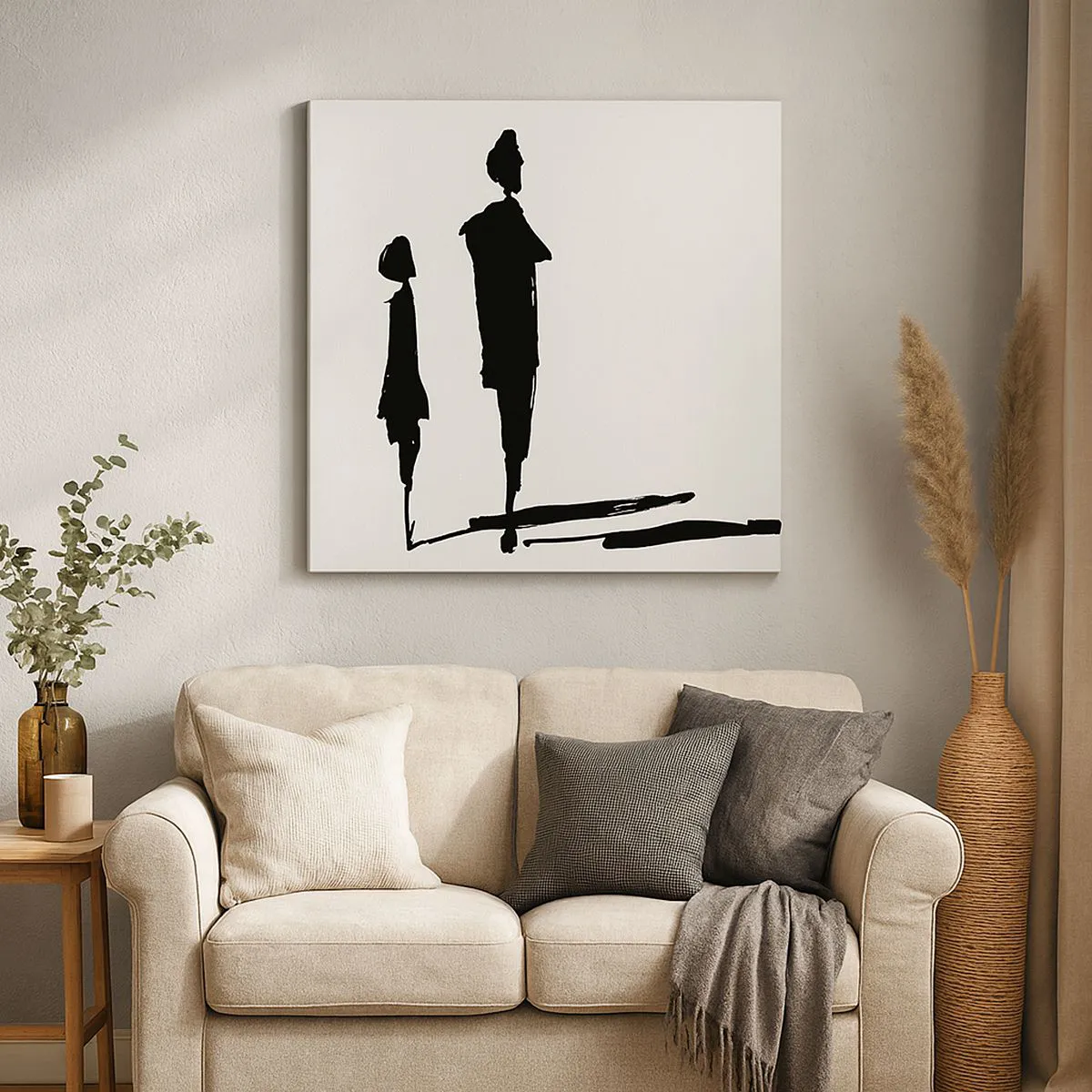 Cuadro sobre lienzo - Impresión de Imagen - ¿Seguro que juntos? - 40x40 cm