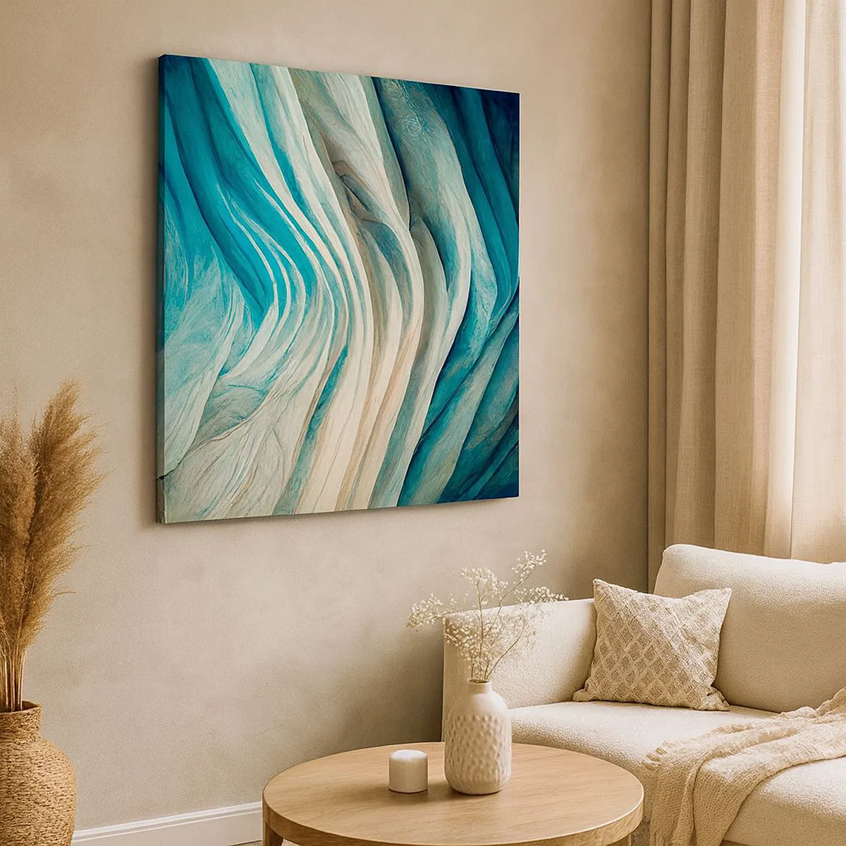 Obraz na płótnie - Błękitne nienasycenie - 40x40 cm