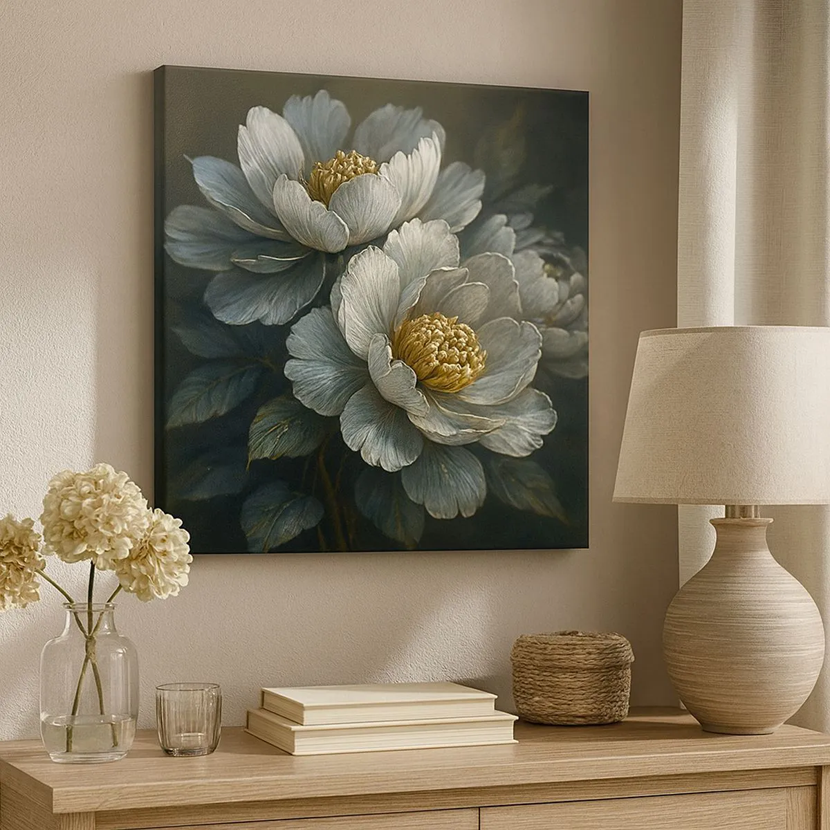 Lærredstryk - Billede på lærred - I en jazzet stemning - 30x30 cm