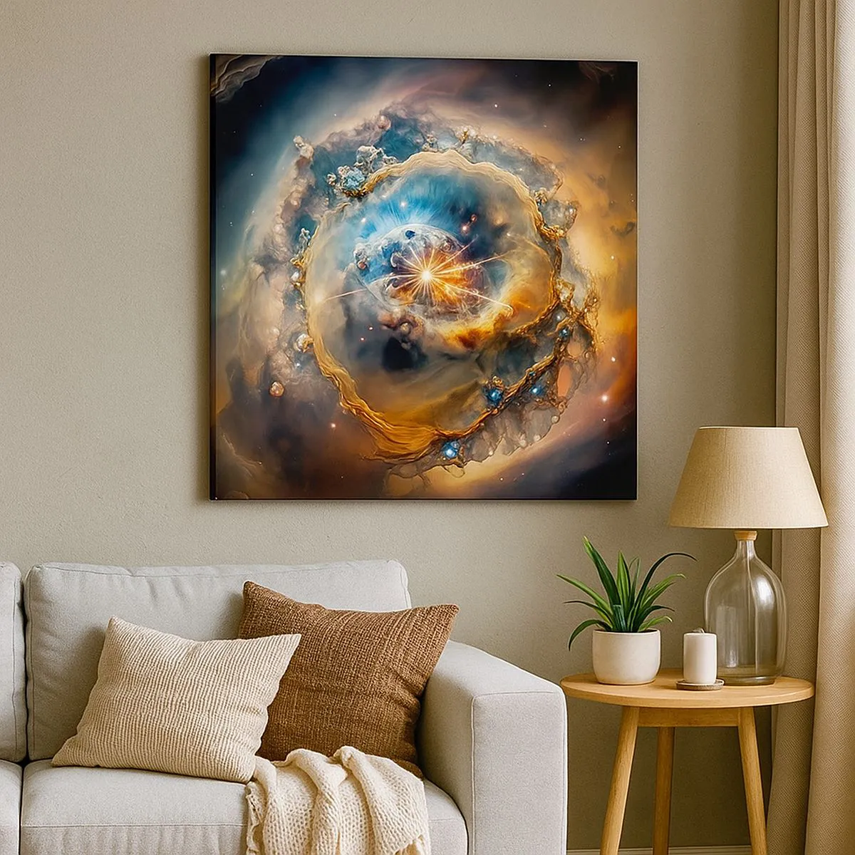 Cuadro sobre lienzo - Impresión de Imagen - El inicio de todo - 70x70 cm