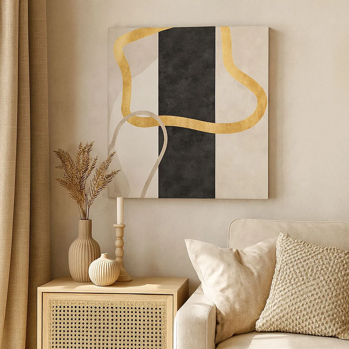 Bild auf Leinwand - Leinwandbild - Schleifenformen - 50x50 cm