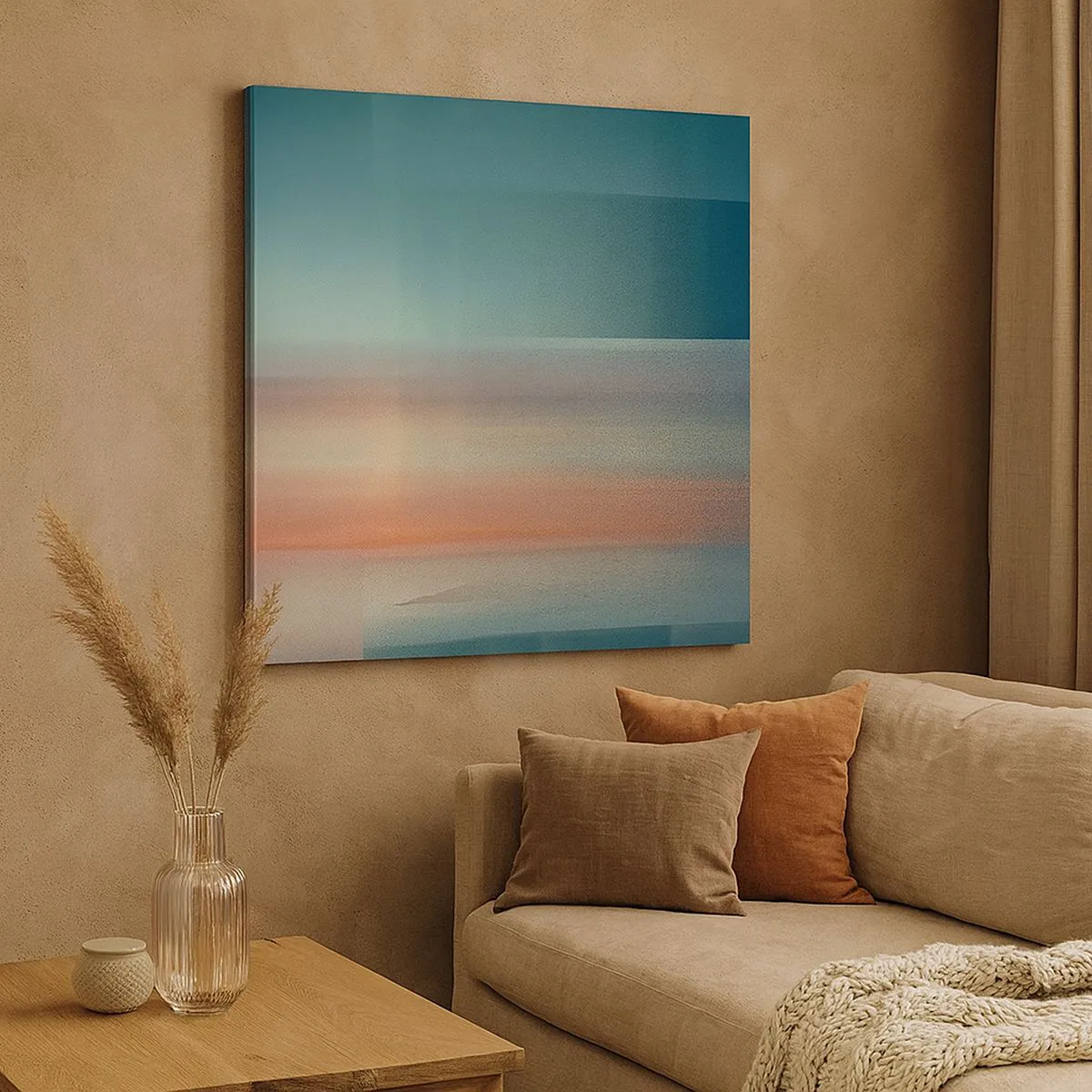 Obraz na płótnie - Abstrakcja: fale światła - 60x60 cm