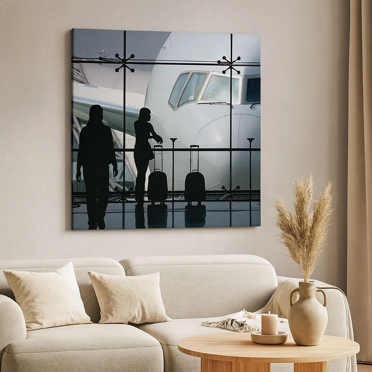 Obraz na plátně - Vis a vis na letišti - 40x40 cm
