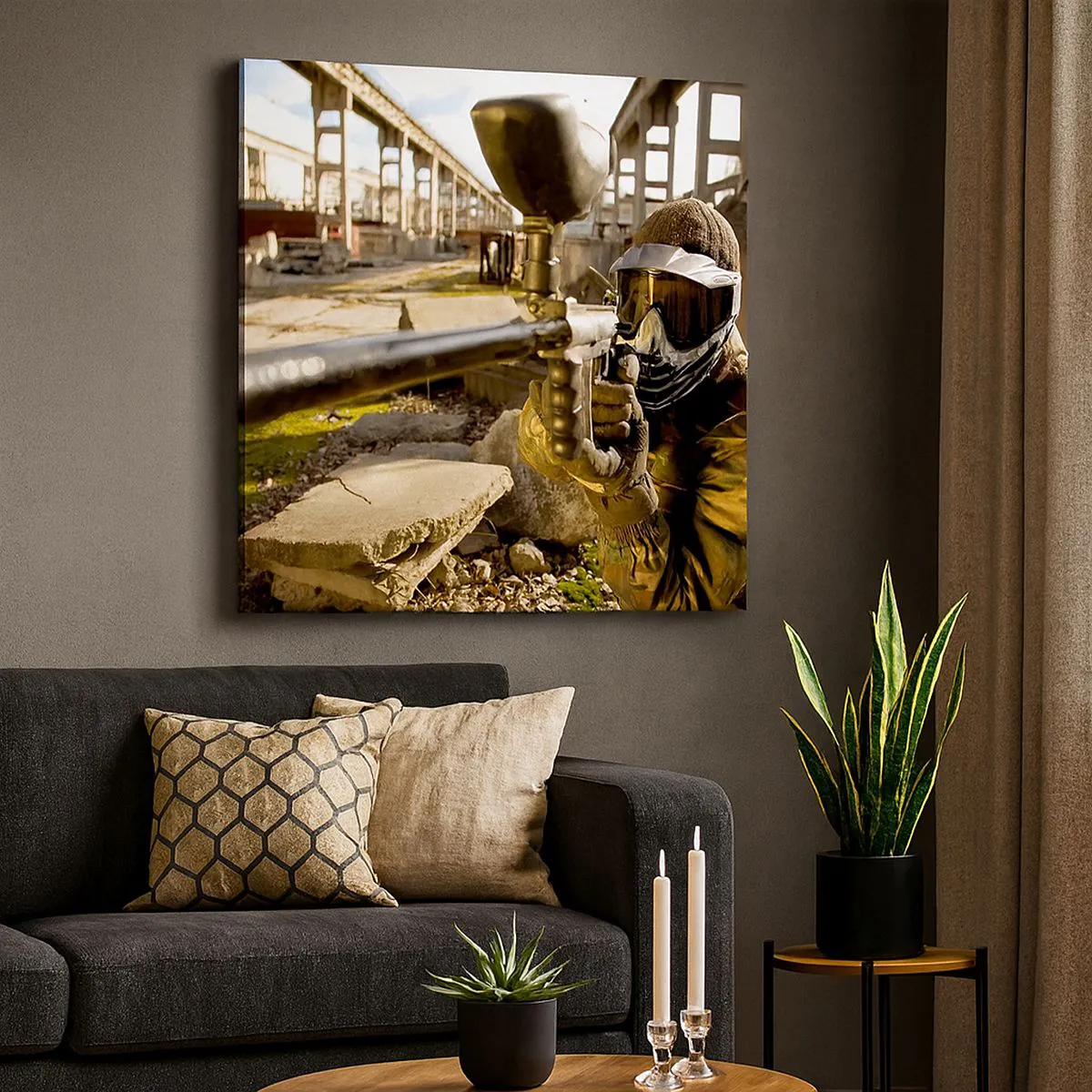 Cuadro sobre lienzo - Impresión de Imagen - Y puedes ser un héroe - 30x30 cm