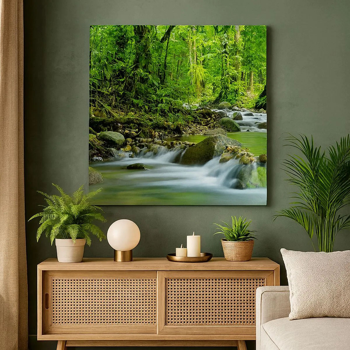 Quadro su tela - Stampe su Tela - Fluttuando in un mare di verde - 70x70 cm