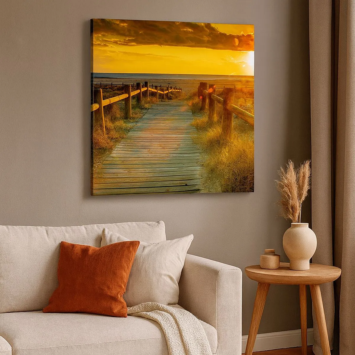 Cuadro sobre lienzo - Impresión de Imagen - Bañado en oro viejo - 30x30 cm