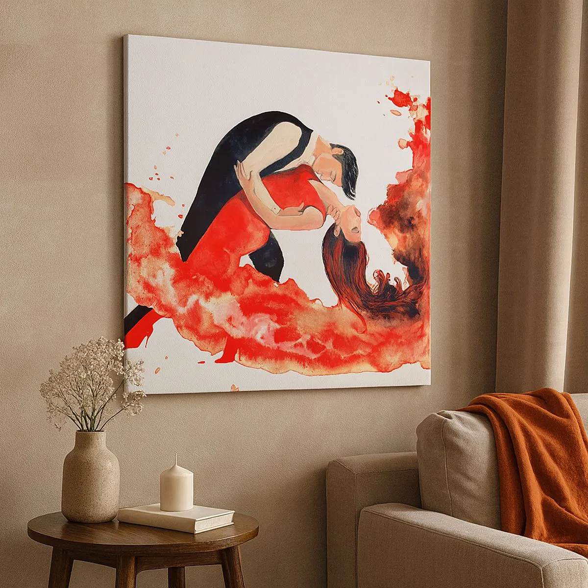 Obraz na płótnie - Tango - zmysłowa fala - 40x40 cm