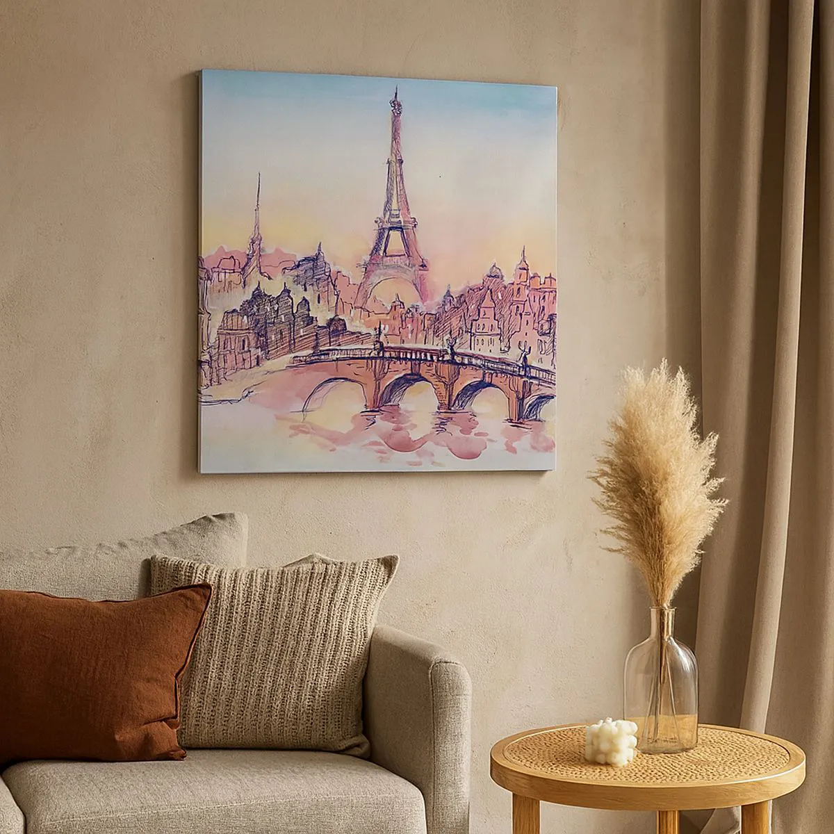 Schilderen op canvas - De enige dergelijke stad ter wereld - 60x60 cm